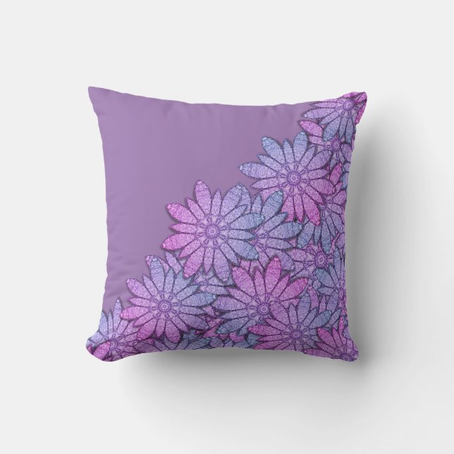 Coussin Superbe Floral Moderne À Côté Double Intérieur (Recto)