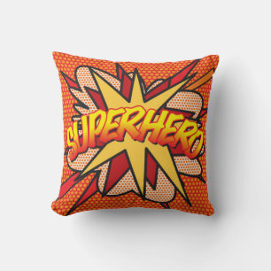 Coussin SUPERHERO Cool Modern Fun Comique Livre