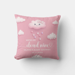 Coussin Sur Cloud Neuf Baby shower de fille rose moderne
