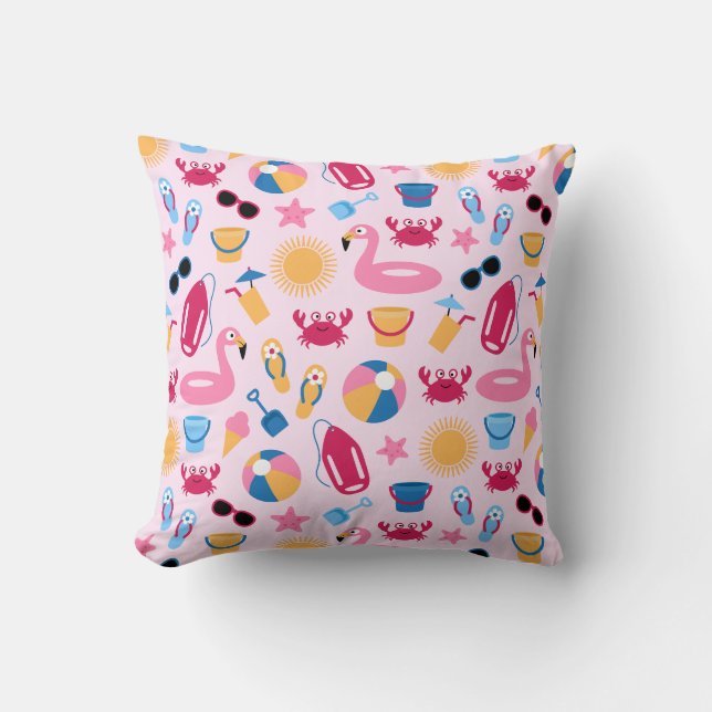 Coussin Sur la plage (Recto)