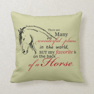 Coussin Sur le dos d'un cheval