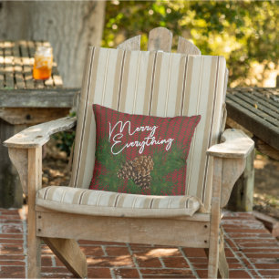 Coussin Sur mesure Joyeux Tout Rouge Vert Cabane Porche