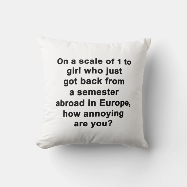 Coussin Sur une échelle de 1 à... (Recto)