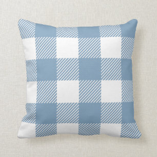 Coussin Surdimensionné Dusty Blue Buffalo Plaid