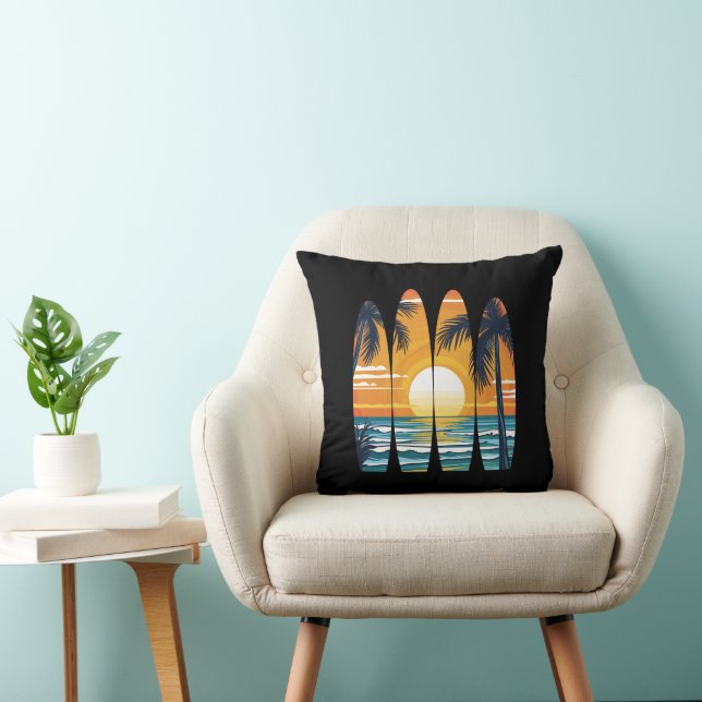 Coussin Surf Surf Surfboards Sunset (Chaise)