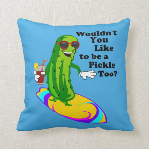 Coussin surfant drôle de conserves au vinaigre