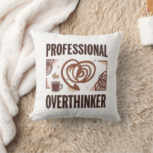 Coussin Surpenseur sarcastique avec café et chaos