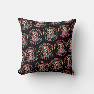 Coussin Surstimulé Moms Club Crâne Messy Maman Vie