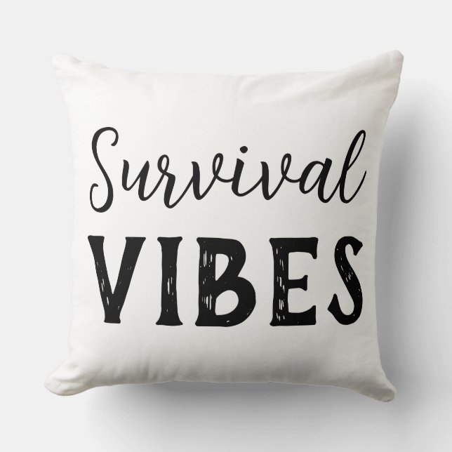 Coussin Survival Vibes (Recto)