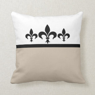 Coussin Swanky Fleur De Lis Pillow beige
