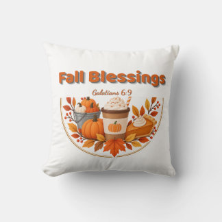 Coussin Sweatshirt à capuche Fall Blessings, citrouille d'