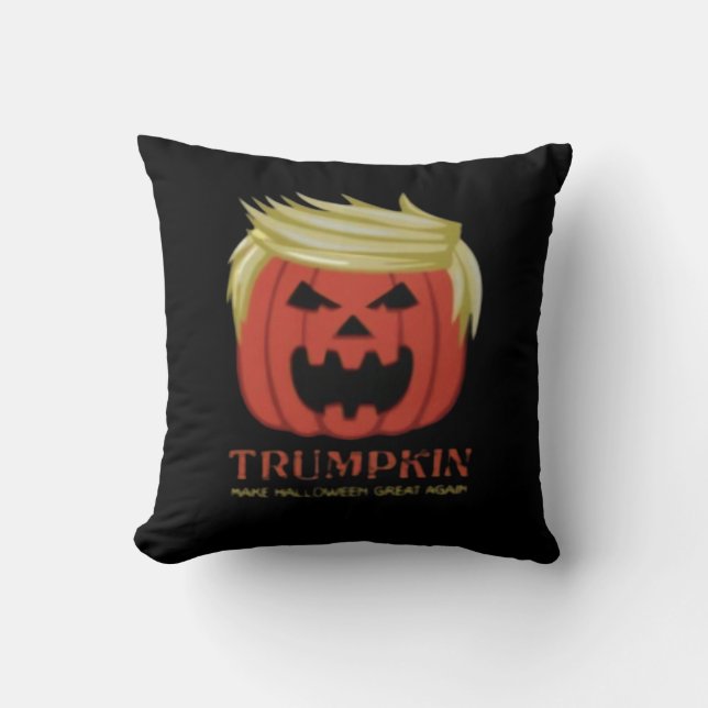 Coussin Sweatshirt, Trumpkin, Merche d'Halloween (Recto)