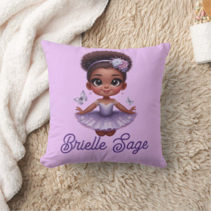 Coussin Sweet Afro Puff Purple Ballerina Girl