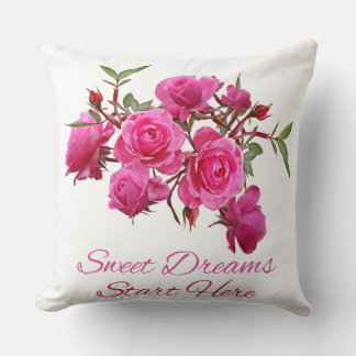 Coussin Sweet Dreams Commence Ici Rose Jeu d'oreillers