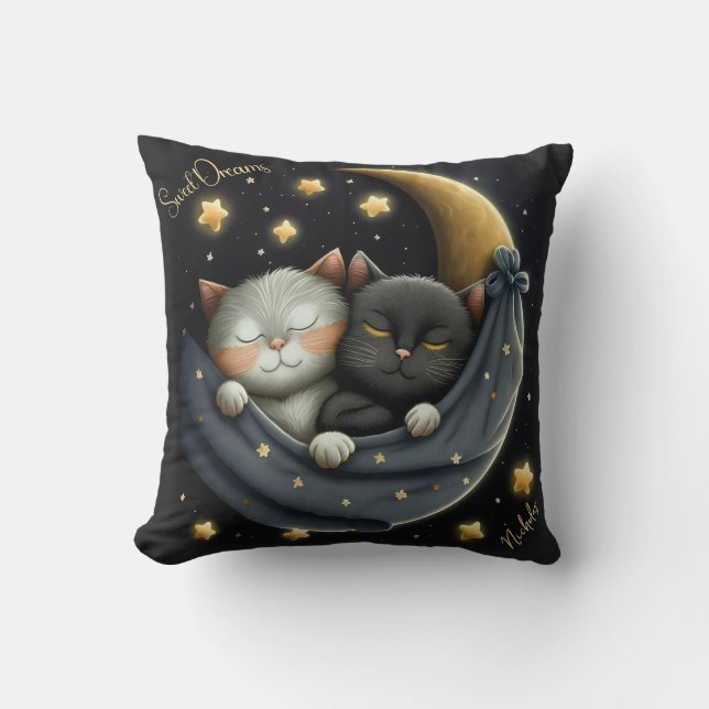 Coussin Sweet Dreams Jote Design Kitten Nom personnalisé (Recto)