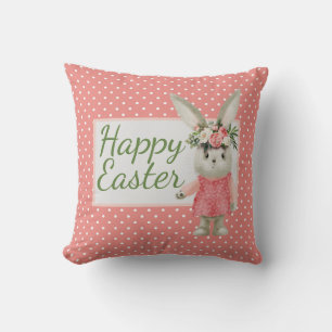 Coussin Sweet Girl Bunny Pâques