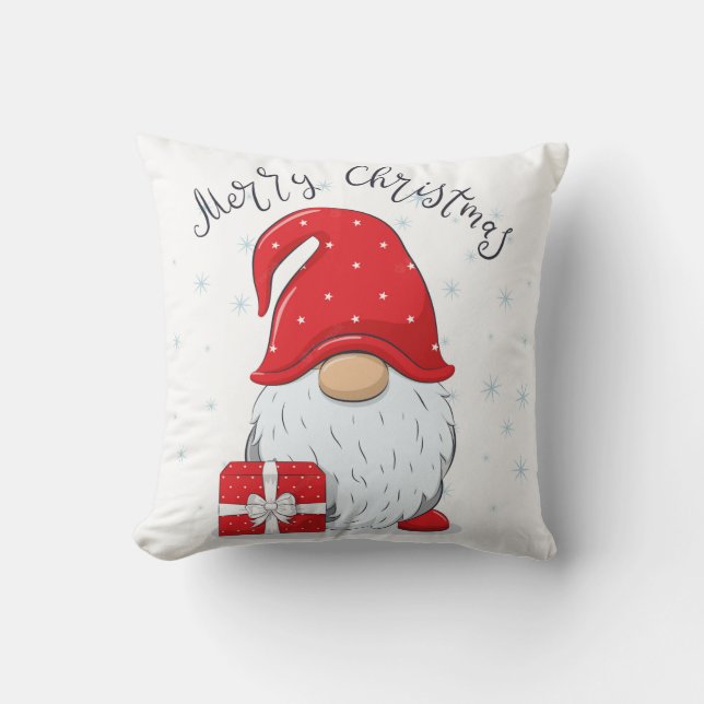 COUSSIN "SWEET GNOME/DIFFERENT SIDE" CHRISTMAS PILLOW (Recto)