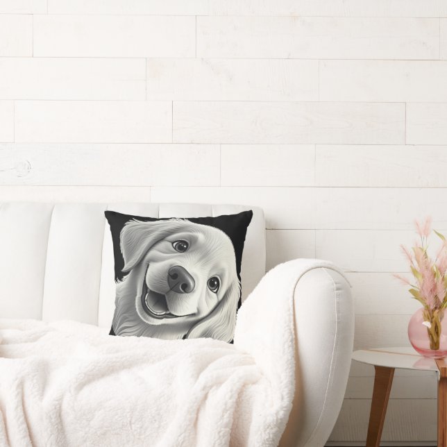 Coussin Sweet Golden Joy: Pixar-Style Puppy Friends (Canapé)