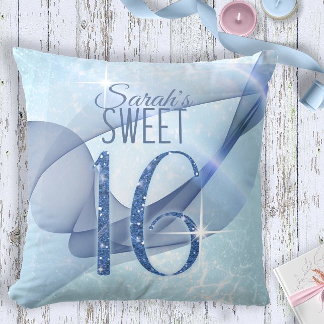 Coussin Sweet sixteen bleu  à percussion ID652 (Créateur téléchargé)