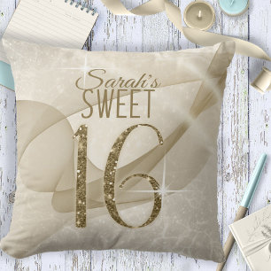 Coussin Sweet sixteen d'éclaboussures Gold ID652