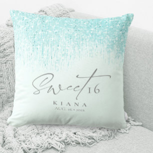 Coussin Sweet sixteen étincelant ID Turquoise912