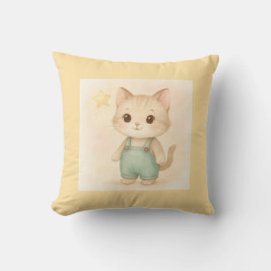 Coussin Sweet Starry Kitten dans les salons - Cute Nursery