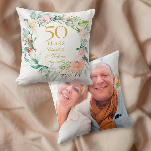 Coussin Sweet Summer Roses Garland 50e anniversaire Photo