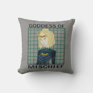 Coussin Sylvie déesse du mal Illustration