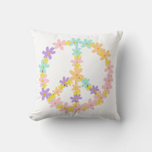 Coussin Symbole coloré Pastel Mermaid Colors Floral Peace