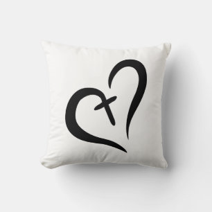 Coussin symbole de cœur croisé