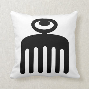 Coussin Symbole de Duafe Adinkra pour la beauté fémini