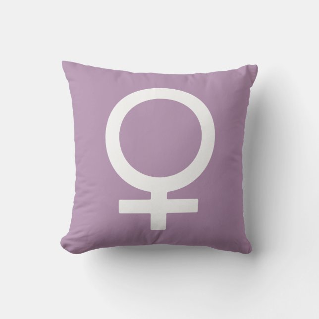 Coussin Symbole de femelle d'herbe de lavande (Recto)
