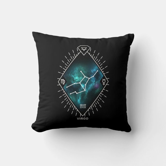 Coussin Symbole de la constellation de la Virgo et du Zodi (Recto)