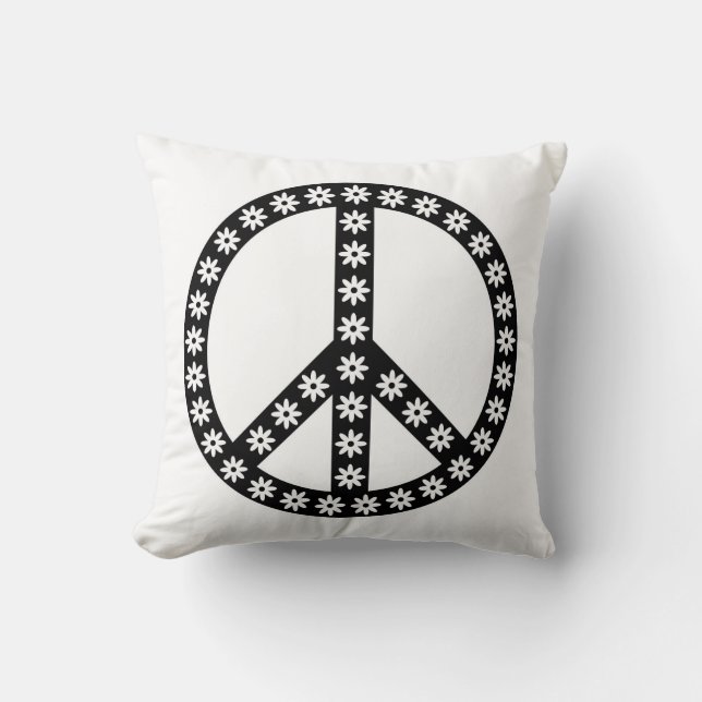 Coussin Symbole de la paix de Daisy (Recto)