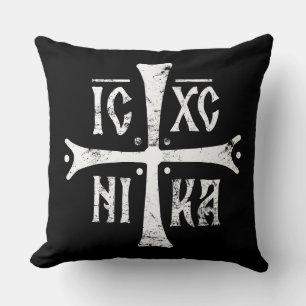 Coussin symbole de la religion chrétienne orthodoxe croix