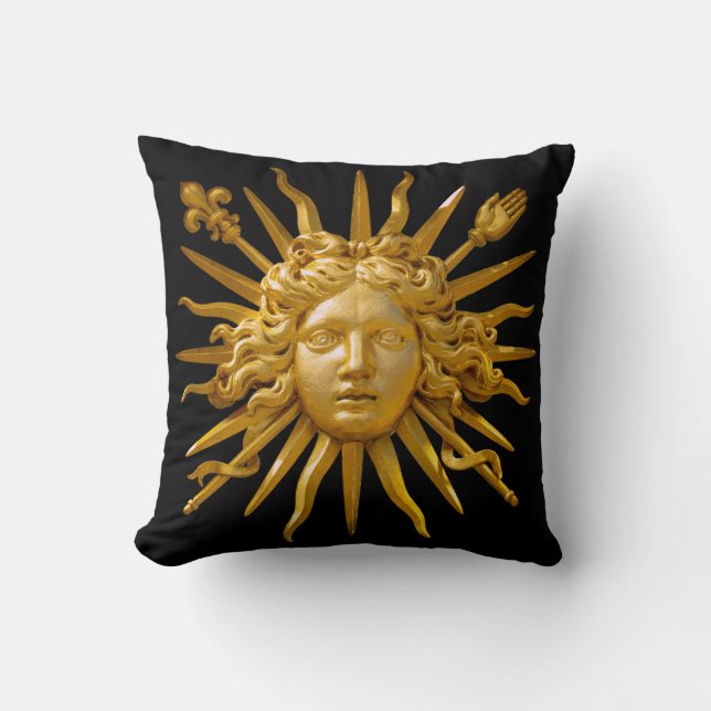 Coussin Symbole de Louis XIV le Roi Soleil (Recto)