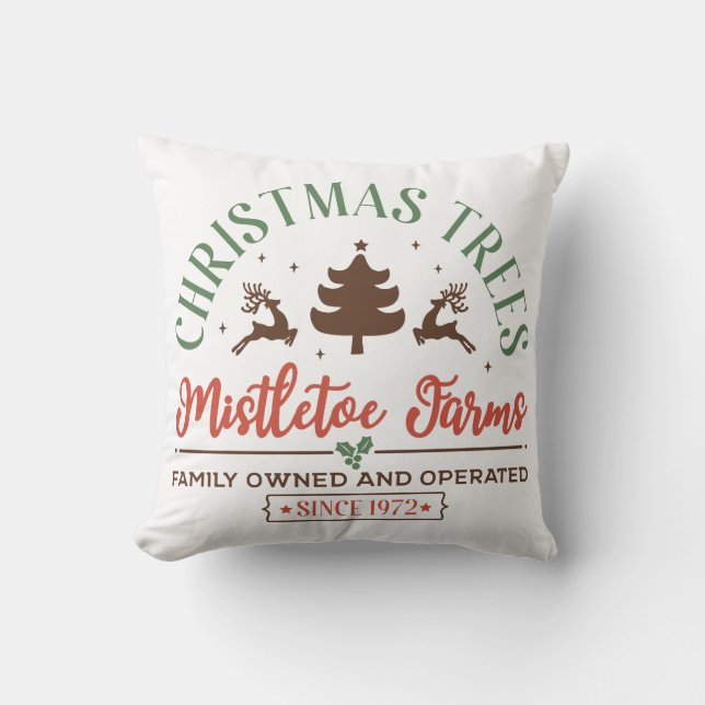 Coussin Symbole de Noël Vintage (Recto)