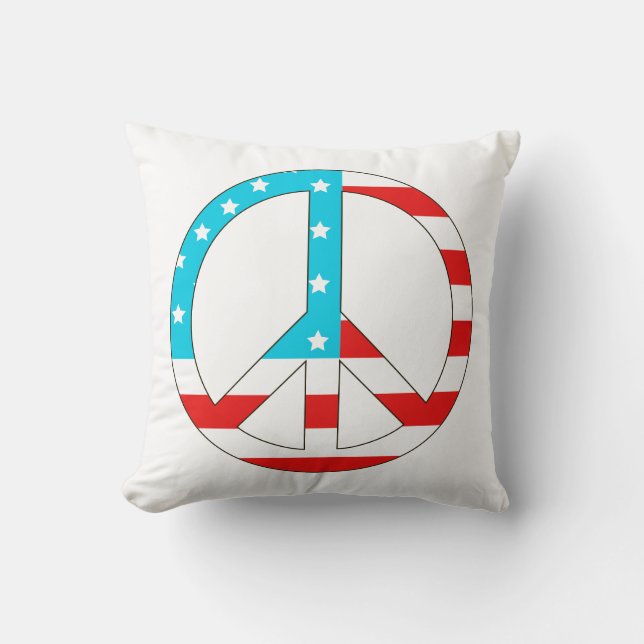 Coussin Symbole de paix du drapeau américain (Recto)