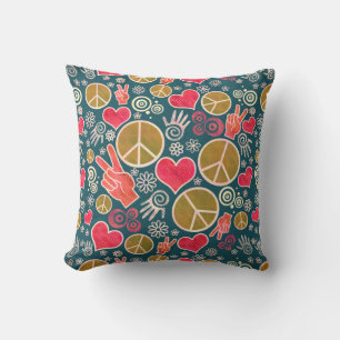 Coussin Symbole de paix Hipster Pacifisme Design