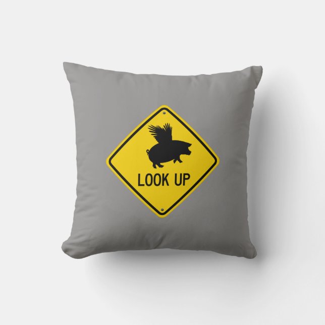 Coussin Symbole de porc volant (Recto)