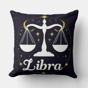 Coussin SYMBOLE DIACRITIQUE Zodiaque Libra avec étoiles et