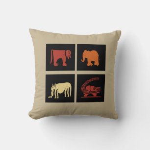 Coussin symbole et motifs abstraits modernes art africain