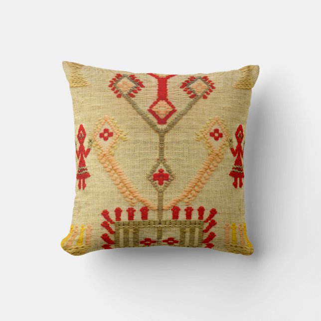 Coussin symbole ethnique traditionnel de Grec de motif de (Recto)