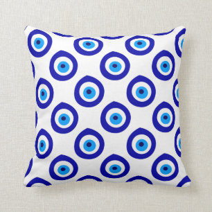 Coussin Symbole Evil Eye Nazar Amulet Motif