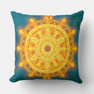 Coussin Symbole Géométrique Lumineux avec Flèches