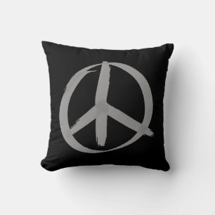 Coussin Symbole gris de paix