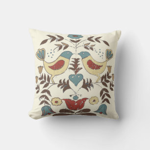 Coussin SYMBOLE Hex Amish néerlandais Pennsylvanie Bird Am