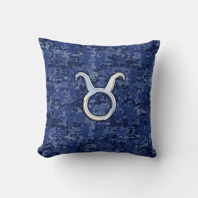 Coussin Symbole moderne Taurus Zodiac Marine Camion numéri (Recto)