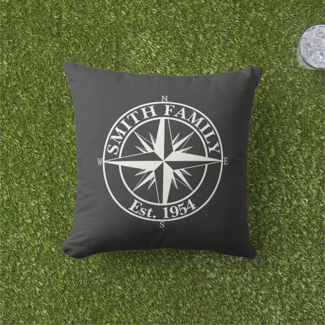 Coussin Symbole personnalisable du monogramme étoile de la (Herbe)