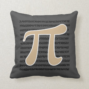 Coussin Symbole Pi Brown Tan